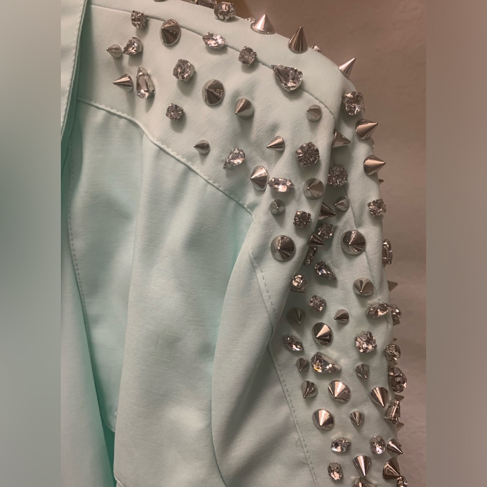 Sam Edelman Mint Green Trench Coat. Perfect for Spring! Size XL - Picture 4 of 9